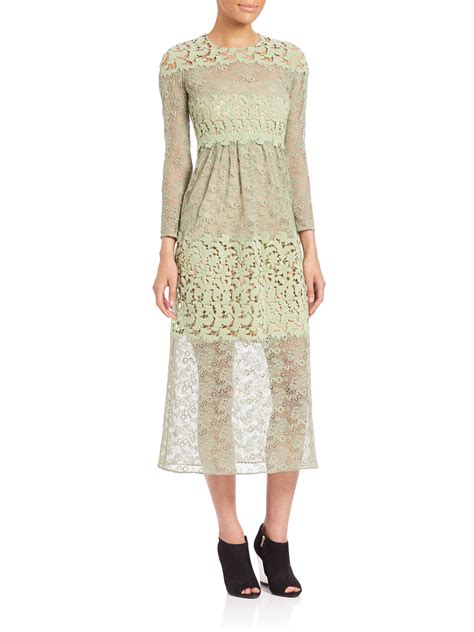 lyst burberry floral lace sheer panel g|Burberry Lace Dresses for Women .